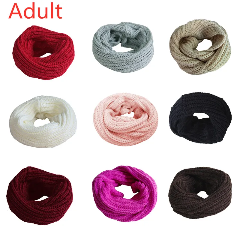 

Shawl Winter Warm Brushed Knit Neck Wrap Cowl Loop Snood Neckerchief Outdoor Ski Climbing Scarf For Men Mother & Kids Scarf