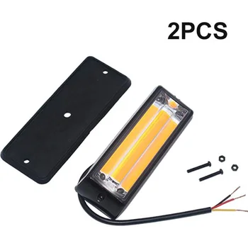 

2Pcs/Set 12W Car Truck LED COB Strobe Flash Flashing Warning Grille Light Emergency Day Driving Light