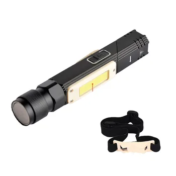 

Headlight LED Flashlight COB USB Torch with Magnet Base Work Light Lighting Flashlight for Home Engineering Use Rechargeable