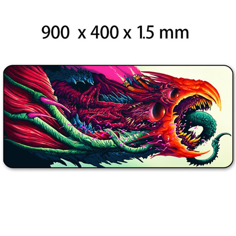 SOVAWIN 900x400 мм игровой коврик для мыши XL Hyper Beast Locking Edge нескользящий коврик для мыши CS GO slip натуральный для ПК компьютера