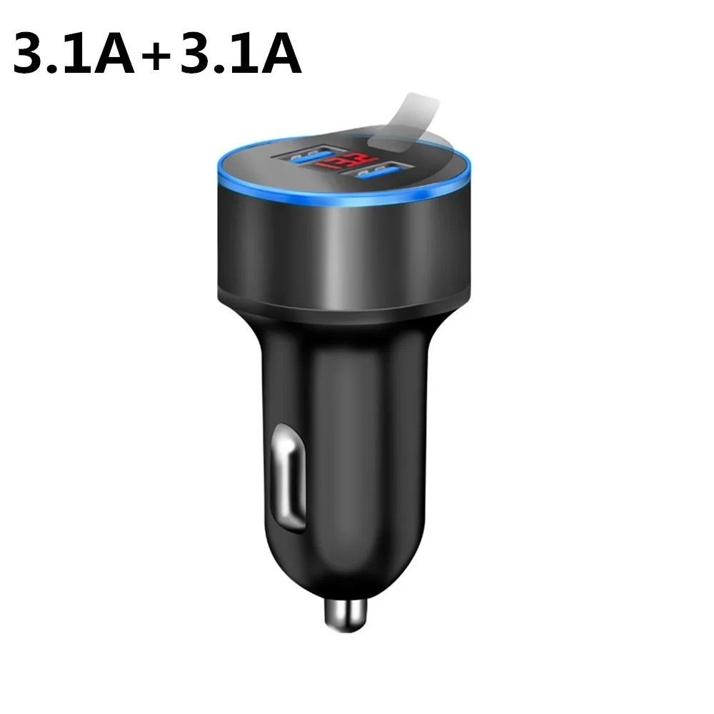 3.1A Black 5А автомобильное двойное USB зарядное устройство Быстрая зарядка QC3.0 VOOC DASH мобильный телефон 2 порта Зарядка для iPhone samsung планшет MTK автомобильное зарядное устройство - Тип штекера: 3.1A Black
