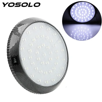 

YOSOLO 46LEDs 12V Car Dome Roof Ceiling Interior Light White lighting Round LED Car Interior Reading Light Bulb Reading Lamp
