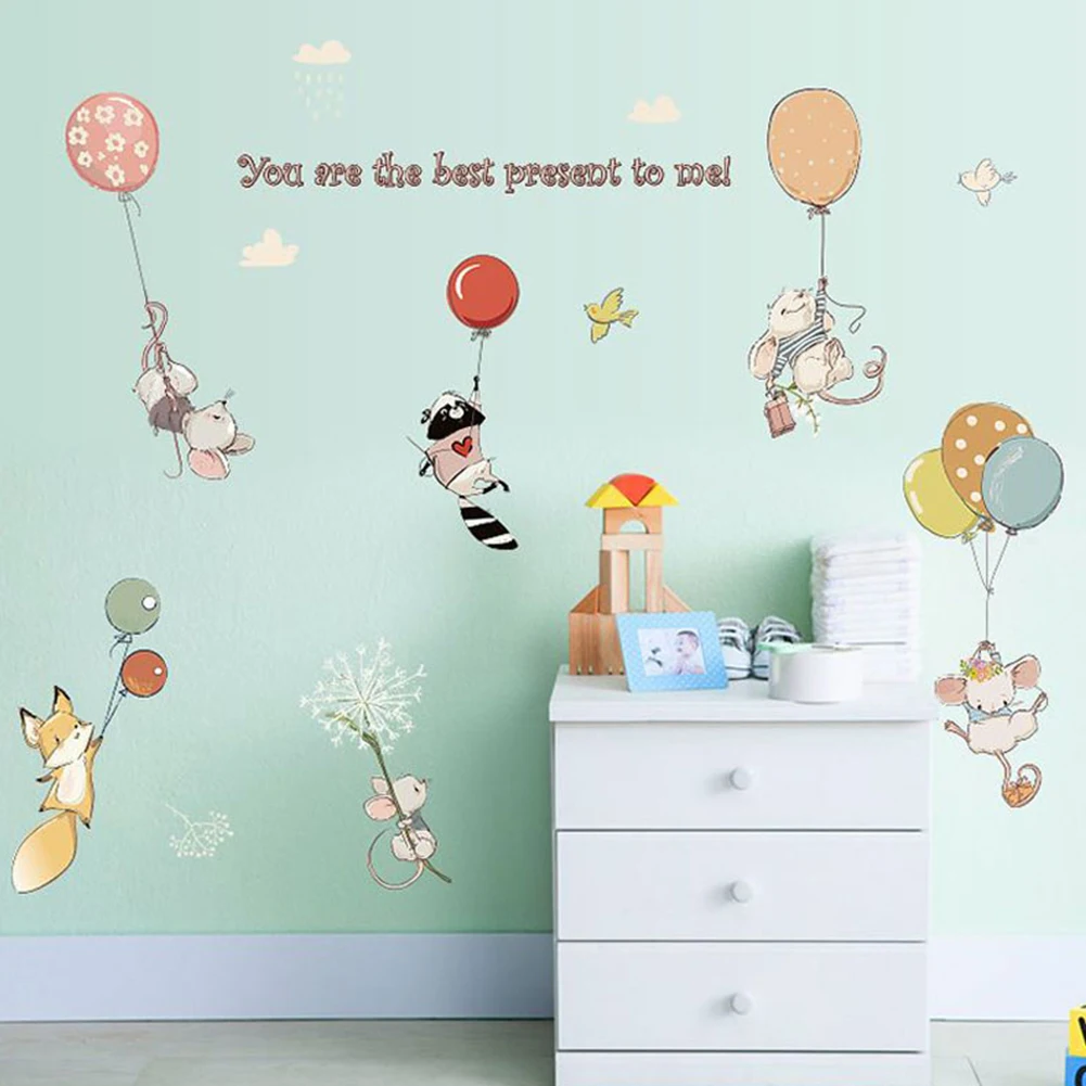 Cartoon Wall Stickers Cloud Decoration Nursery Kids Room Bedroom Decor Removable PVC Vinyl Decals Dropship | Дом и сад