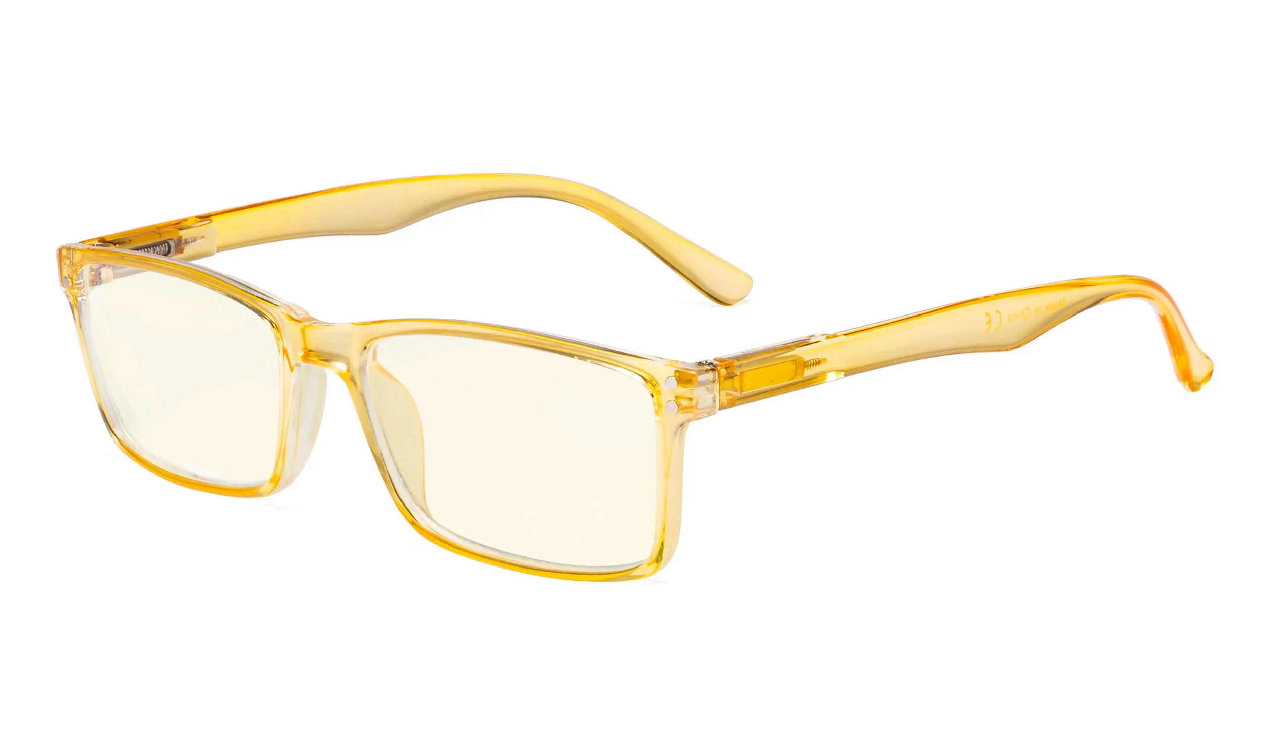 Yellow UVR802 Eyekepper компьютерные очки-синий светильник чтения фильтров-UV420 защита стильное качество пружинные петли очки для чтения - Цвет оправы: Yellow