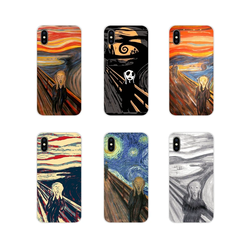 Прозрачный мягкий чехол The Cry By Edvard Munch для Samsung A10 A30 A40 A50 A60 A70 M30 Galaxy Note 2 3 4 5 8 9 10 PLUS |