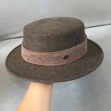 Шерстяная фетровая шляпа женский стильный китайский выпуск плоская шляпа человек qiu dong элегантный путешествия ретро джаз шляпа, чтобы согреться fedoras