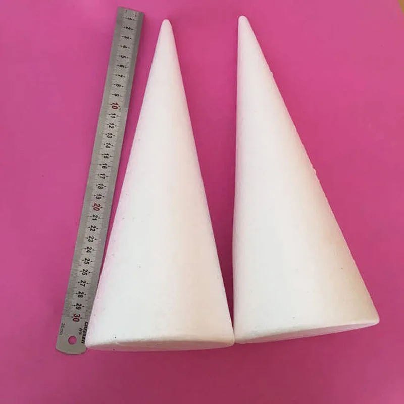 1 Set White Solid DIY Cone Children Handmade Craft Polystyrene