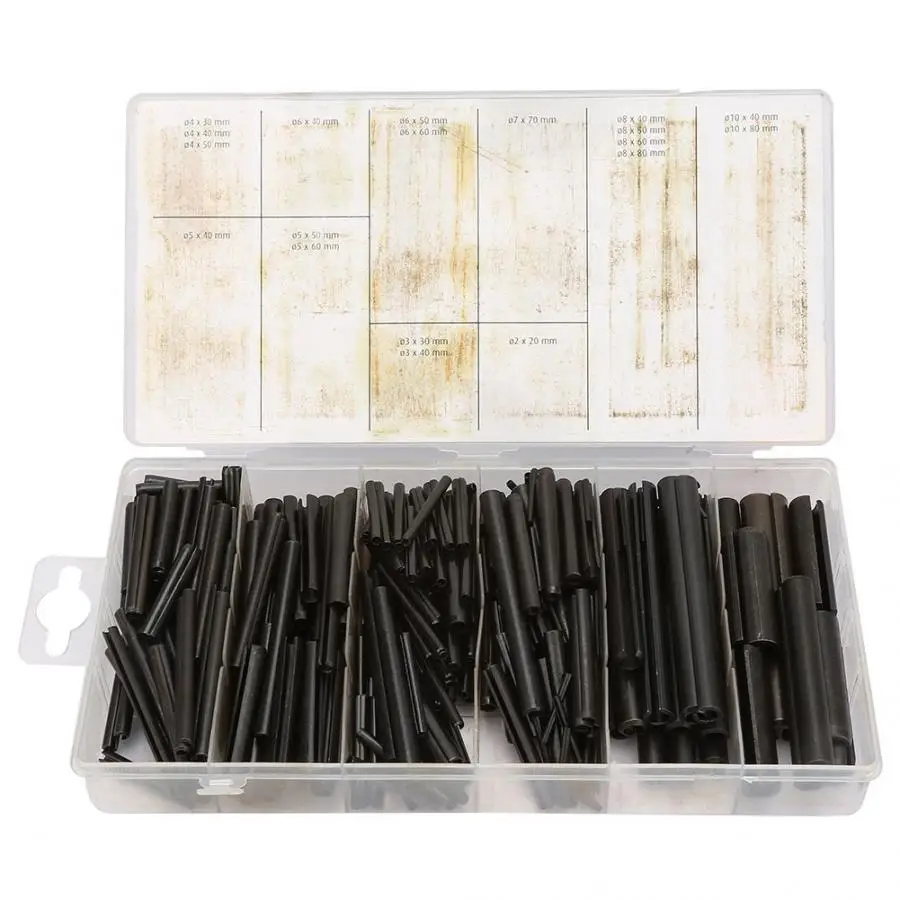 Roll Pins Assortment Kit Slotted Spring Dowel Pins 450pcs Roll Pins Assortment Kit Slotted Spring Dowel Pins 450pcs