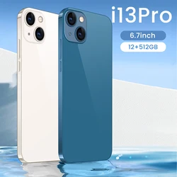 Global Version I13 Pro 6.7 Inch Smartphone 5G Dual SIM Android 10  6800mAh 12GB 512GB 10 Core Mobile Phones Celulares