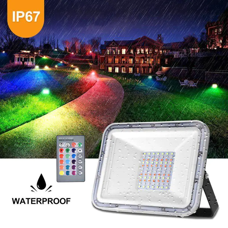 Светодиодный точечный светильник на открытом воздухе RGB прожектор 30 W/50 W/100 W AC110V