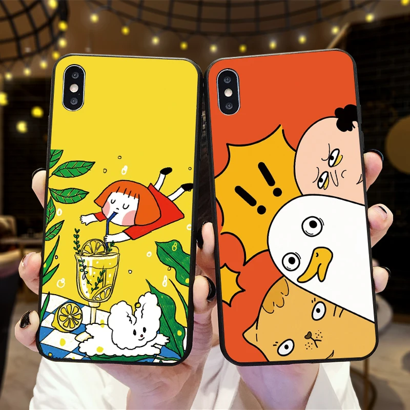 Забавный мультяшный чехол для телефона iPhone XR 11 Pro XS Max X 5 5S 7 8 6 S Plus 7Plus se задняя