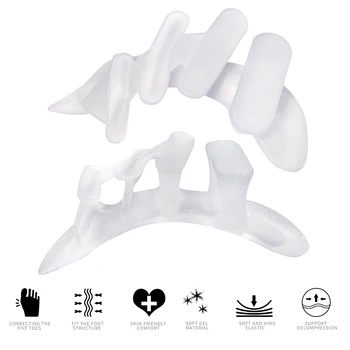 

1Pair Corrector Toe Protector Silicone Bunion Thumb Valgus Protector Preventing Blisters Separators Nail Tools Foot Care