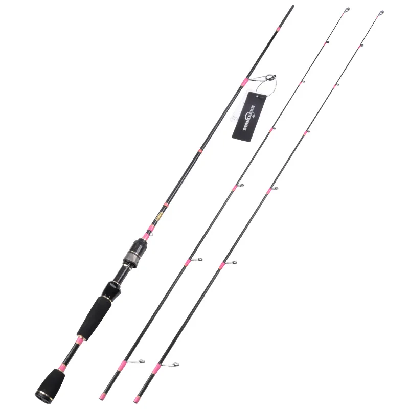 Seekbass 1.65m 1.8m 1.98m ultraleve haste de