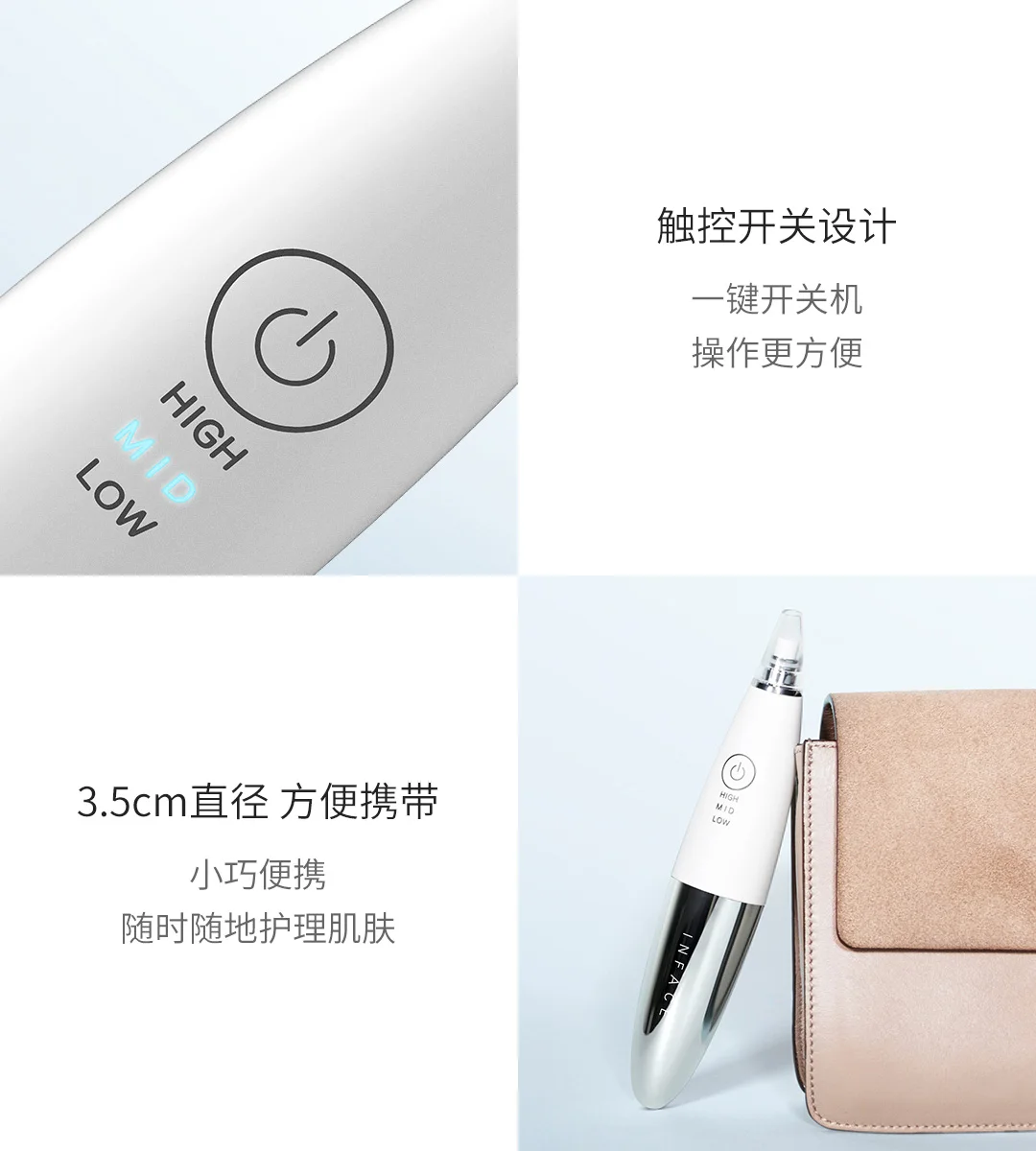 Xiaomi Youpin InFace электрический угорь аппарат Угри косметология аппарат для мыть поры чистящее средство