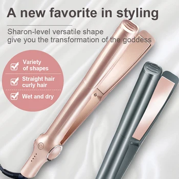 

New Spiral Hair Straightener Curling And Straightening Dual-purpose Splint Four-speed Temperature Control Curling Iron