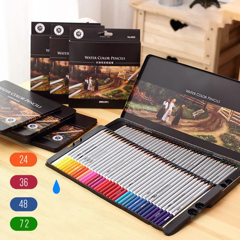 Цветной акварельный карандаш Deli Cyan De Colores для рисования инструмент лазурит