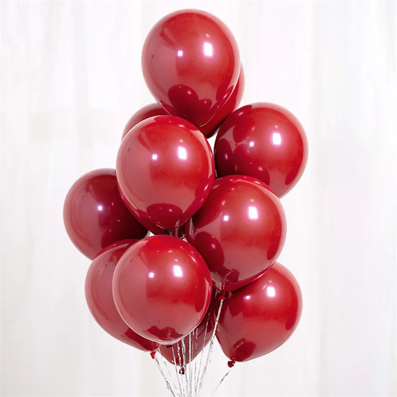 

10/20pcs Double Ruby Red Balloons Wedding Decoration Christmas Decorations for Home Mariage Birthday Baby Shower Party Supplies