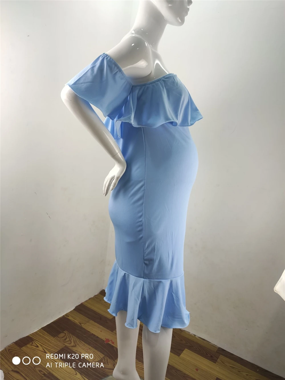 Ruffles Maternity Pregnancy Dress Photography Props Sexy Maternity Clothes For Photo Shoots Pregnant Dresses For Plus Size Women (8)