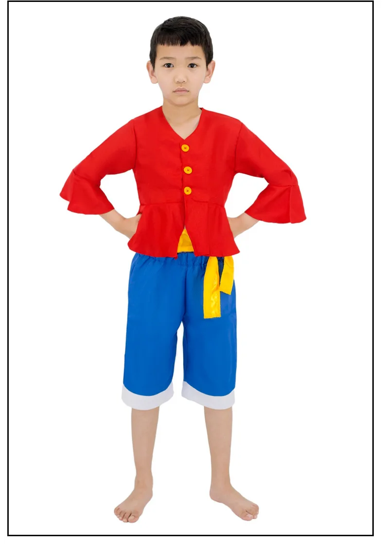 AHJSN aplique para anime japonês One Piece Monkey D. Luffy Costume Comic  con Role Play Luffy Cosplay roupas com chapéu S Only traje