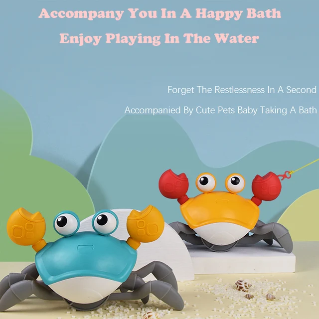 Simulation Crab Toy Clockwork Swim Crab Running Crab Bath Toy Summer Beach Toys for Kids Baby Educational Toys Birthday Gifts 2
