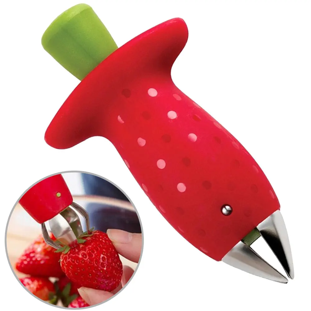 Tomato Stalks Fruit Strawberry Stem Leaves Remover Fruits Slicer Huller Corer Kitchen Tool DIN889