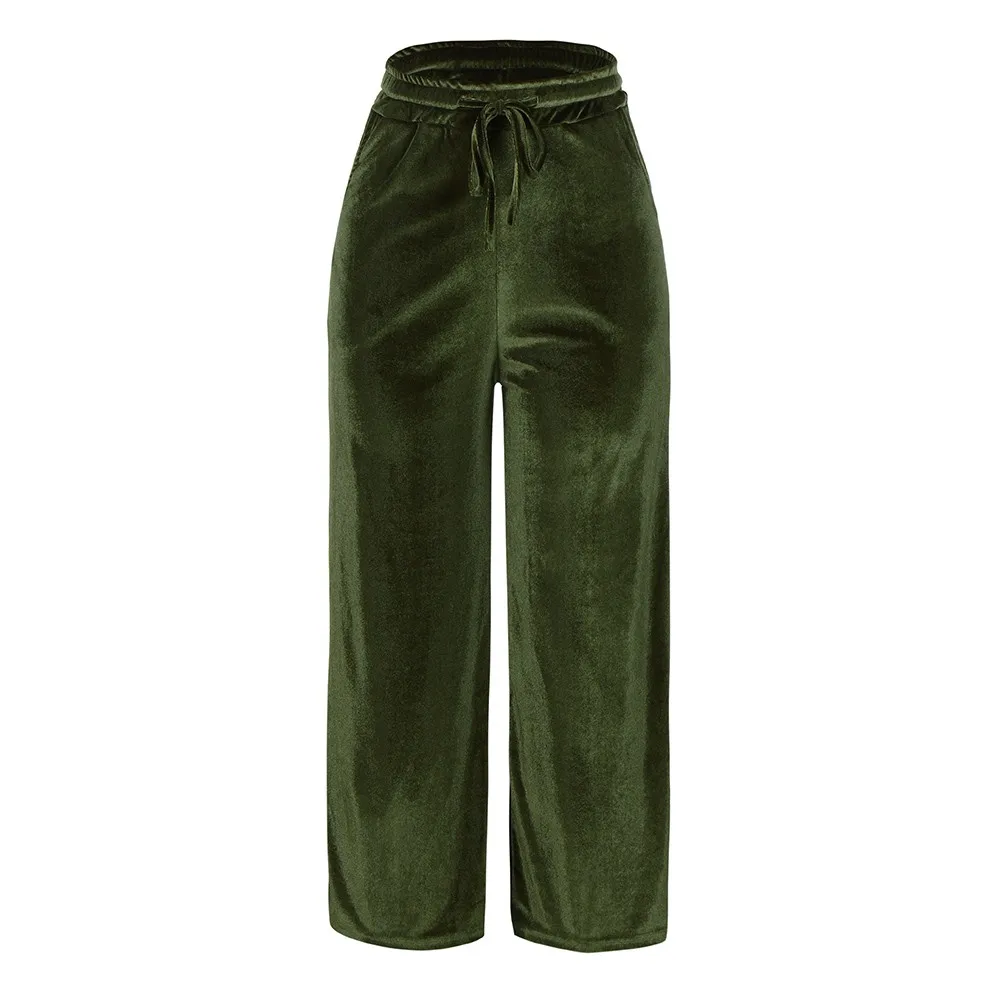 gn Женские широкие брюки, зимние вельветовые свободные брюки pantalones mujer, повседневные Модные брюки палаццо размера плюс d90813 - Цвет: gn