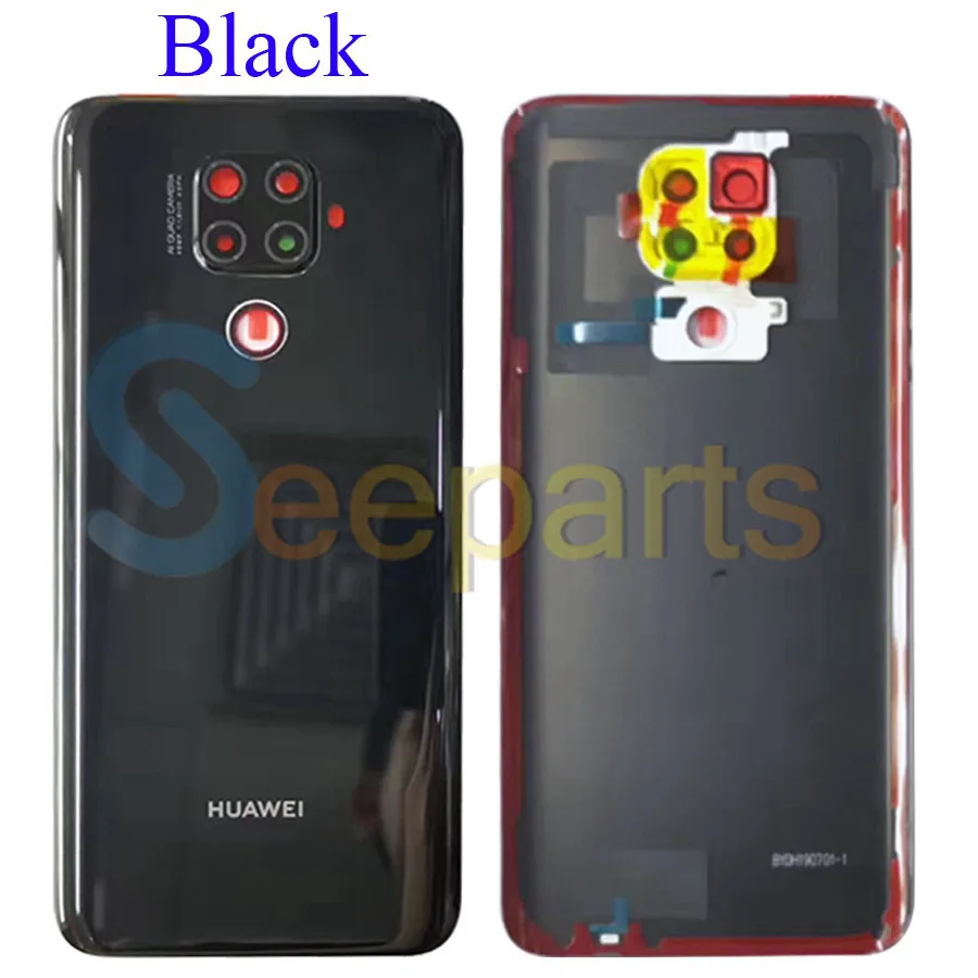 Новинка, huawei mate 30 Lite, крышка для батареи, корпус, дверь, заднее стекло, SPN-AL00 чехол, 6,26 дюймов, huawei Nova 5i Pro, задняя крышка для батареи - Цвет: Black