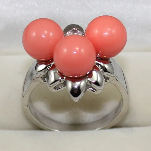 + Оптовая продажа Красивая доставка 3 оранжевая раковина жемчужное посеребренное