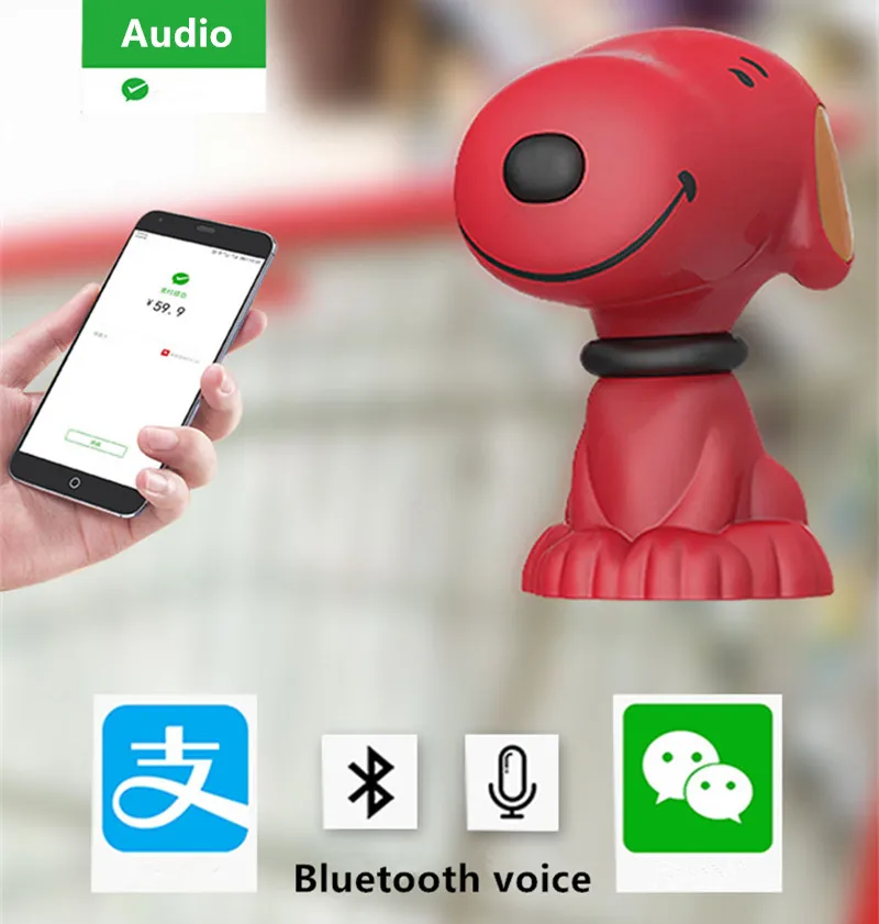Fortune Dog Portable Bluetooth sound TF Card aux Audio MP3 Player Mobile Computer Mobile Phone Voice Call Wireless Speaker Horn