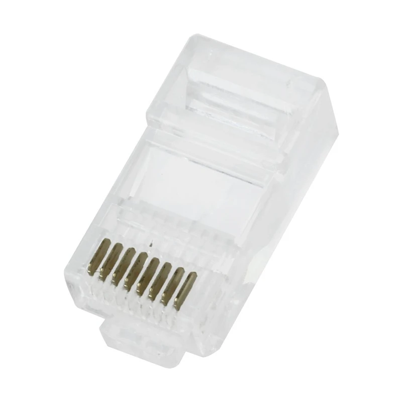 HOT-50Pcs Rj45 8P8C сетевой Lan Cat5E Cat6 модульный разъем Jack Clear и 1 шт. Vga удлинитель Мужской К Cat5 Cat6 Rj45 сетевой кабель Adap