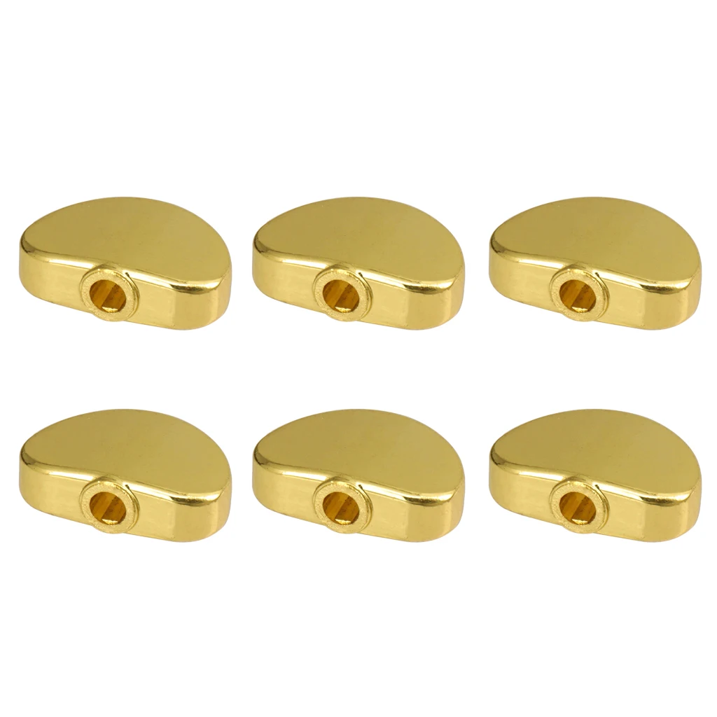 6 Pcs Gold Metal Guitar Tuning Pegs Buttons Machine Heads Knobs with Screws Kit for Acoustic Electric Guitars