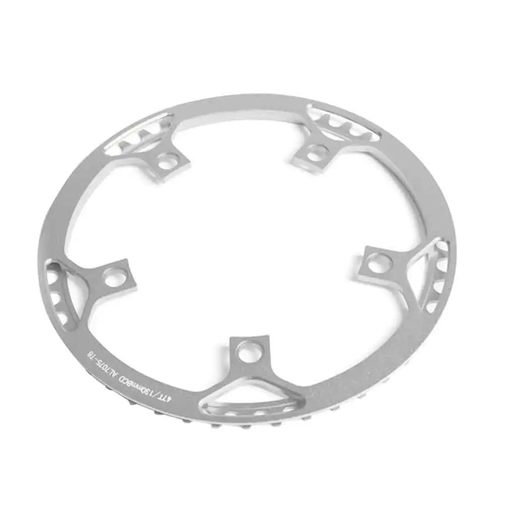 Grey 47T Пластина круглая коготь из алюминиевого сплава шестерня-коннектор велоинструменты складной Велосипедное колесо цепной передачи прочный зуб аксессуары, диски - Цвет: Grey 47T