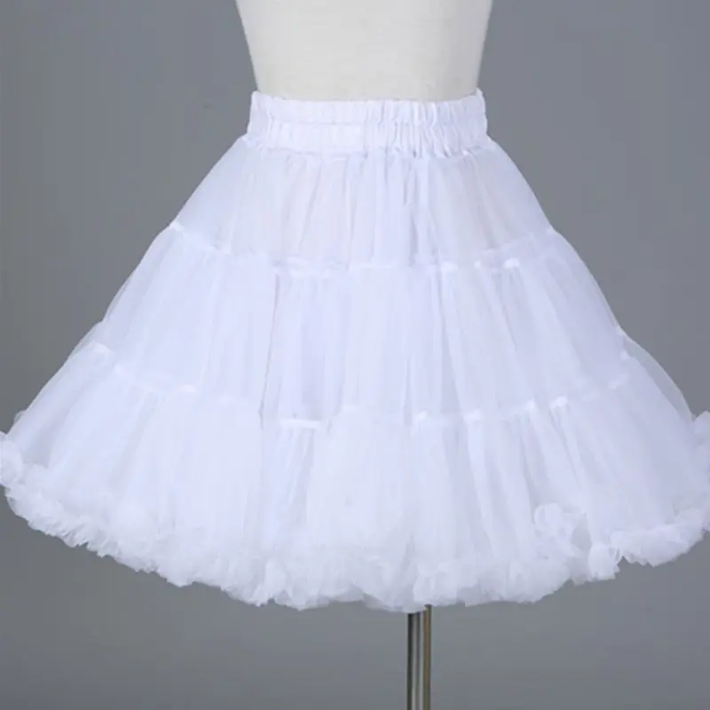 Пышная юбка-пачка в стиле Лолиты для женщин и девочек; вечерние балетные юбки с оборками