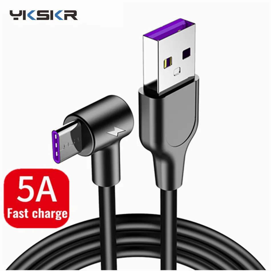 

5A USB Type C Cable For Huawei P30 Pro P20 Mate 20 Fast Charging Type-C USB C Cable For Samsung S10 S9 Xiaomi USBC Super Charger