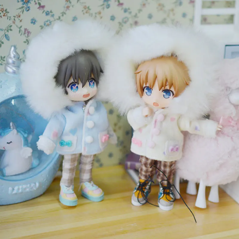 Ob11 Кукла Одежда ob11 пушистое пальто 1/12 bjd круглый Молли детское платье PICCODO кукла аксессуары