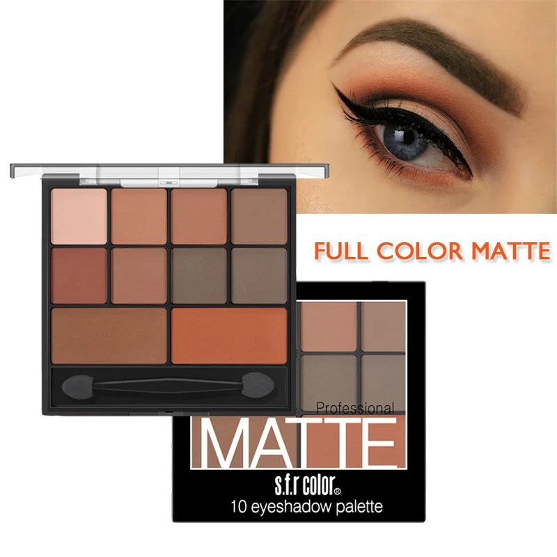 Chic Di Trucco Set 10 Colori Di Colore Completo Ombretto Opaco Viola Opaco Fumoso Ombretto Tavolozze Liscia Ombretto Impermeabile