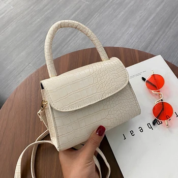 

Vintage Alligator Flap Shoulder Bags Women Handbags and Clutch Purses Ladies Handbags Top Handle Crossbody Bag