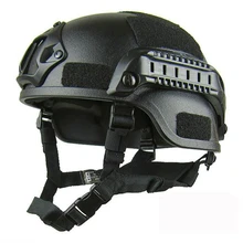 Casco táctico de calidad Airsoft Gear Paintball Head casco de máscara facial protectora con visión nocturna soporte para cámara deportiva en 3 colores