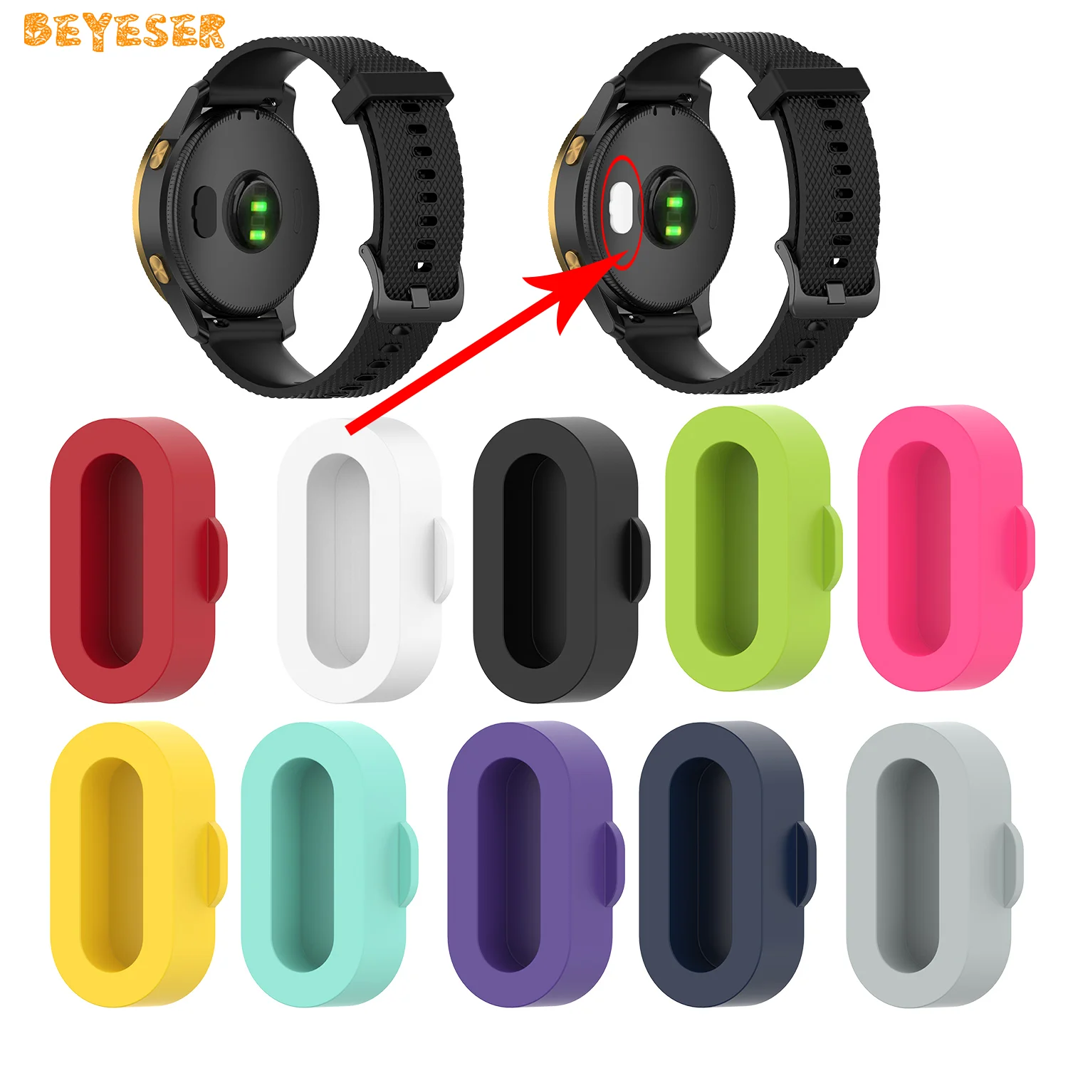 

For Garmin Fenix5 5S 5X 6 6S 6X Charging Port Protective Case Cover Silicone Dust Plug For Vivoactive4 4S / 3 Vivomove3 3S Venu