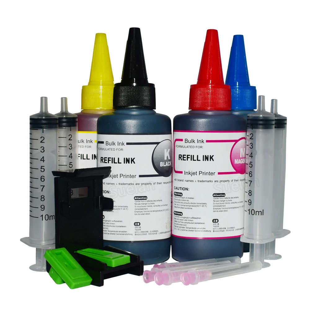 Чернила для принтера Hp 301 302 304XL Deskjet 2540 2050 2510 2620 2630 2632 5030 5020 3720 3730 + поглощение зажима