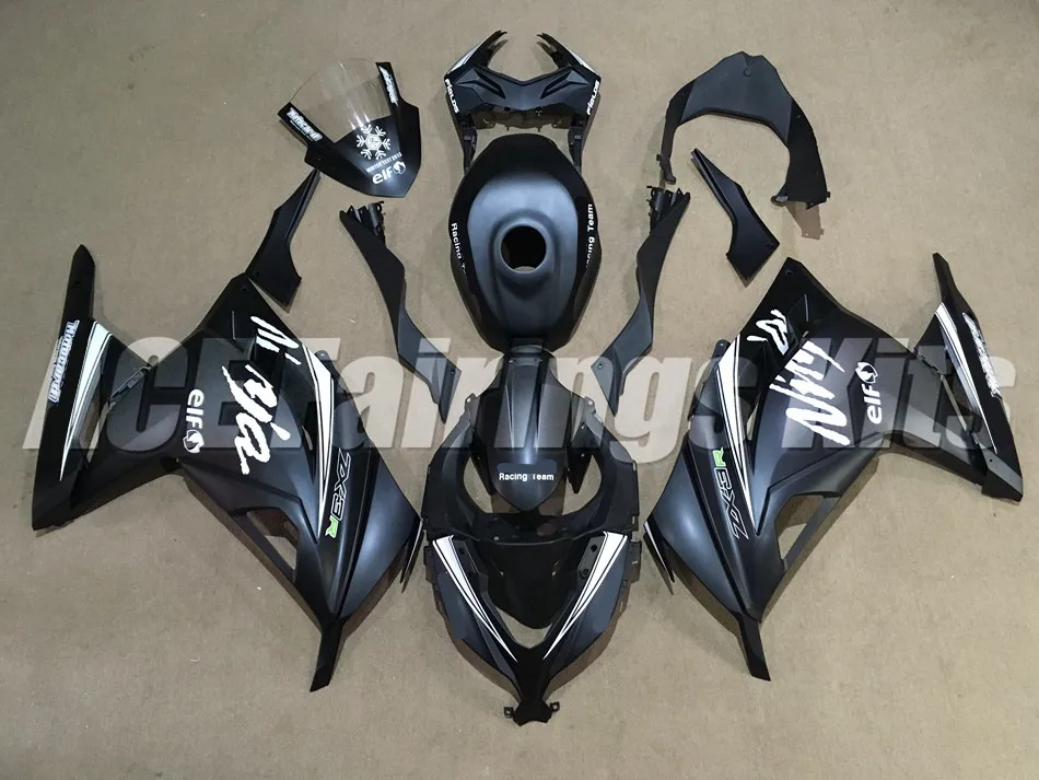 Топ ABS полный обтекатель для Kawasaki Ninja300 EX300 300R 2013 13 14 15 16 обтекатели комплект+ крышка бака черный матовый
