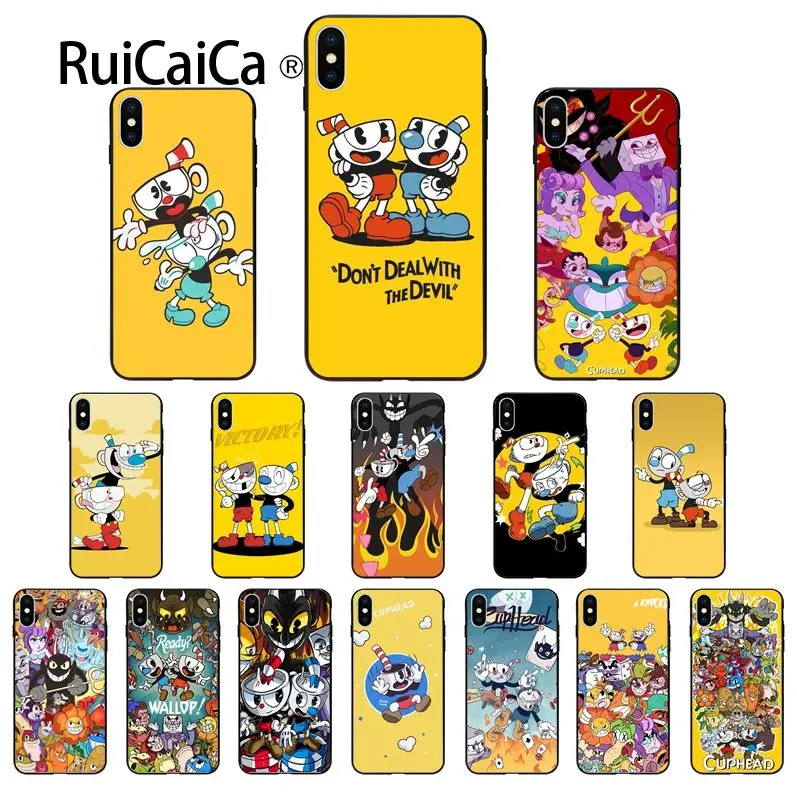 Ruicaica Cuphead мультяшный милый мягкий чехол для телефона из ТПУ Apple iPhone 8 7 6 6S Plus X XS MAX 5 5S