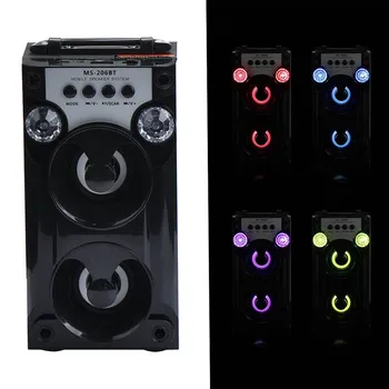 

Bluetooth Wireless LED USB Super Bass Speaker AUX TF FM Radio Portable Outdoor Speakers FKU66