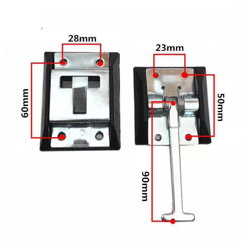 2 шт./лот Т-образный грузовик фургон прицеп пружинная дверная защелка фиксатор держатель стоп железо 304 нержавеющая сталь