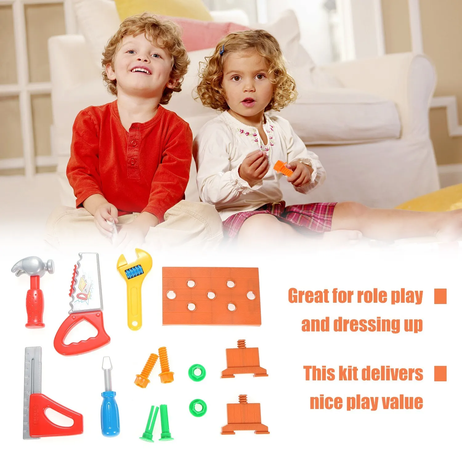 Ящик для инструментов набор Playset с переноской пластиковые игрушки для детей дети портативный подарок