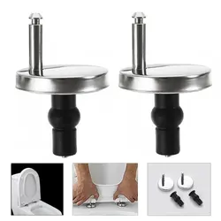 2 Pcs Replacement Toilet Seat Hinge Fitting Screw Anchoring Set Screw Pin WC Toilets Accessories Home Improvement
