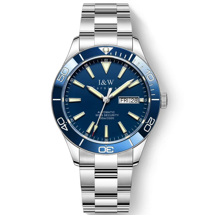 Original Switzerland I\u0026W 10bar Diver Watches Mens 2021 Automatic Mechanical  Watch SEIKO NH36A Movement Sapphire Luminous Hands - AliExpress Watches