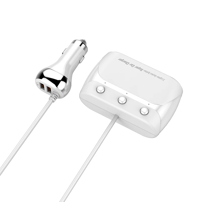 LDNIO QC3.0 USB Порты и разъёмы 6V 3A адаптер для быстрого автомобильного Зарядное устройство с 3 Слот Разъем адаптера 12 V-24 V Универсальный быстрой зарядки для huawei Xiaomi