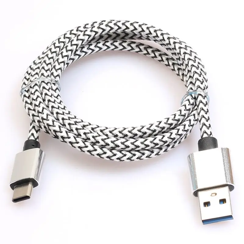 

Silver USB-C 3.1 Type C Male to 3.0 Type A Male Data Charge Fast Charging Cable