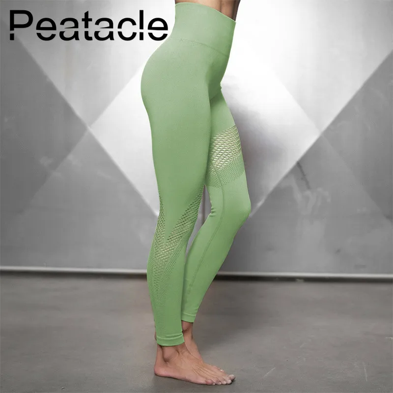 Peatacle, спортивные Леггинсы, энергетические Бесшовные штаны для йоги, женские спортивные штаны с высокой талией, пуш-ап, обтягивающие леггинсы, полые, обтягивающие,, сексуальные